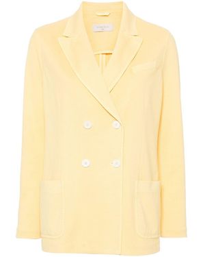 Circolo 1901 Double-Breasted Textured Blazer - Yellow