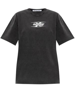 Alexander Wang ロゴ Tシャツ - ブラック