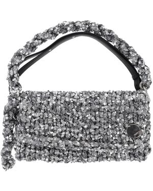 Jil Sander Mini Knitted Shoulder Bag - Metallic