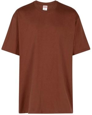 Supreme Paint Logo Tシャツ - ブラウン