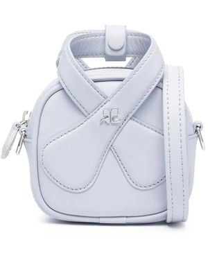Courreges Mini Loop Shoulder Bag - White