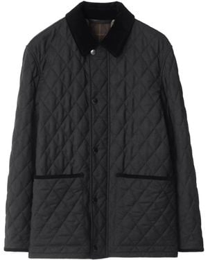 Burberry Wool Quilted Barn Jacket - Black