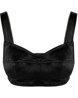 Contessa Mills Seraphim Satin-Finish Bra - Black