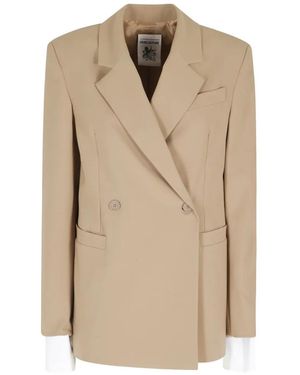 Semicouture Button Blazer - Natural