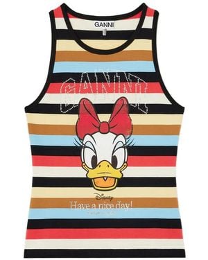 Ganni Tanktop Met Disney-Print - Rood