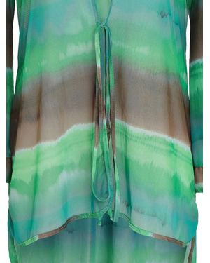 Amir Slama Kaftan aus Tüll - Grün
