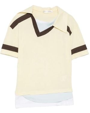 August Barron Camiseta Con Detalle De Rayas - Neutro