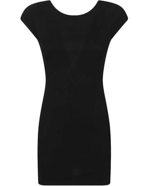 Matteau Vestido De Manga Corta - Negro