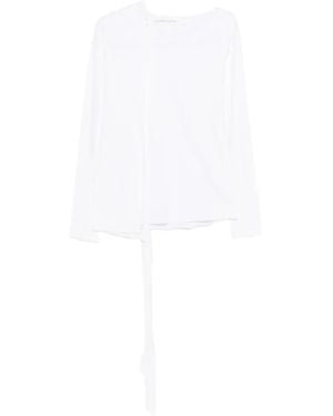 Individual Sentiments Long-Sleeve Tie T-Shirt - White