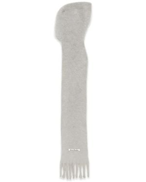Acne Studios Sciarpa Con Frange - Bianco