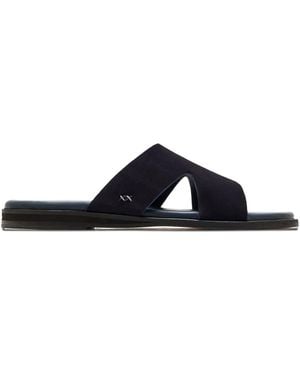 Forsa Criss-Cross Cedric Slides - Black