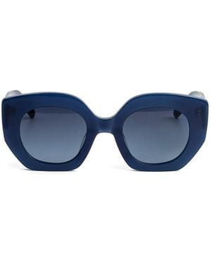 Kaleos Eyehunters Alexander Geometric Sunglasses - Blue