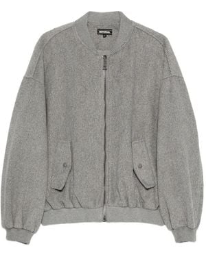 Imperial Bomberjacke Mit Diagonalem Webmuster - Grau
