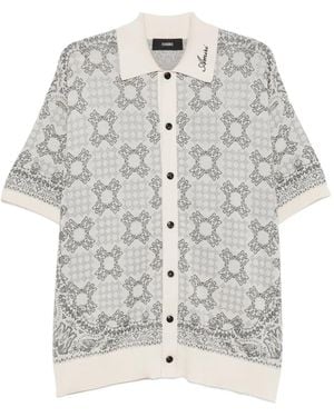 Amiri Chemisette À Motif Géométrique - White