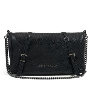 Bimba Y Lola Schultertasche Aus Leder - Schwarz