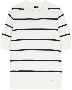 Kiton ストライプ Tシャツ - ホワイト