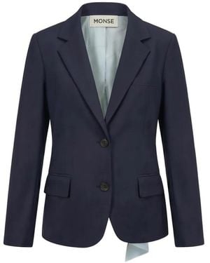 Monse Single-Breasted Asymmetric Blazer - Blue