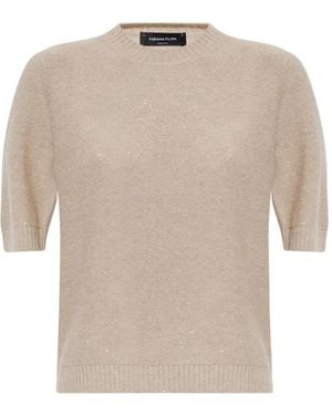 Fabiana Filippi Sequin-Embellished Short-Sleeve Jumper - White