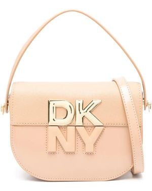 DKNY Handtasche Mit Logo-Schriftzug - Natur