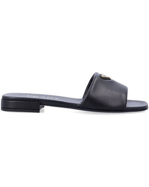 Prada Enamel-Logo Slides - Blue