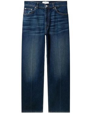 Stella McCartney Logo-Embroidered Wide-Leg Jeans - Blue