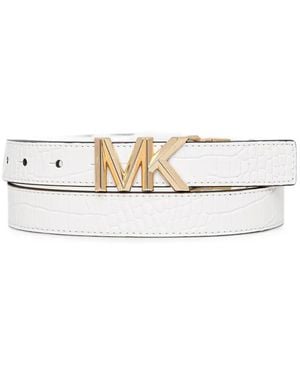 MICHAEL Michael Kors Logo-Buckle Belt - White