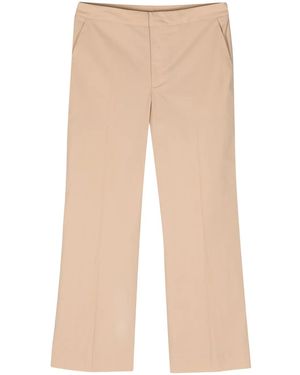 Twinset Logo-Plaque Cropped Trousers - Natural