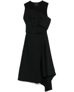 Givenchy Asymmetric Midi Dress - Black