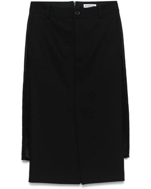 Balenciaga Layered Midi Skirt - Black