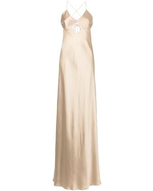 Michelle Mason Vestido de fiesta con abertura - Neutro