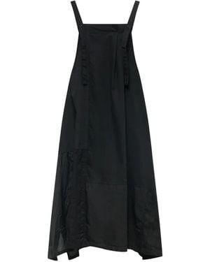 Y's Yohji Yamamoto Square-Neck Dress - Black