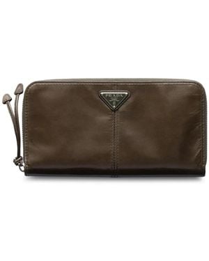 Prada Leather Wallet - Brown