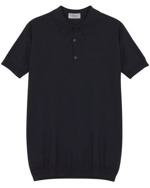John Smedley Adrian Cotton Polo Shirt - Black