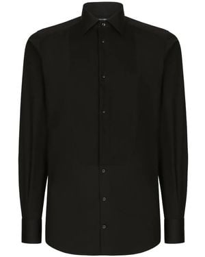 Dolce & Gabbana Fit-Hemd Aus Baumwolle - Schwarz