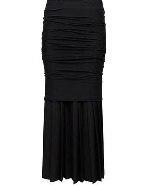 MM6 by Maison Martin Margiela Pleated Midi Skirt - Black