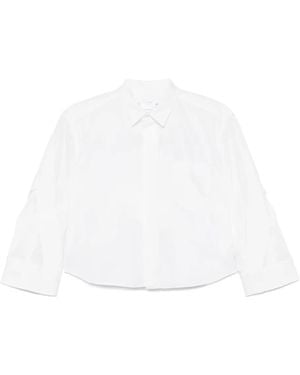 Sacai Camisa de popelina - Blanco