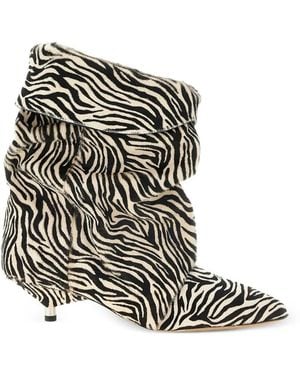 Isabel Marant Edrik Stiefeletten Mit Zebra-Print - Schwarz