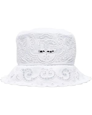 Dolce & Gabbana Broderie-Anglaise Bucket Hat - White