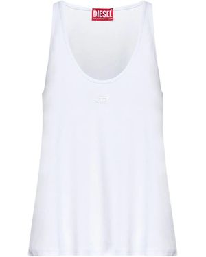 DIESEL Racerback-Flared Tank Top - White