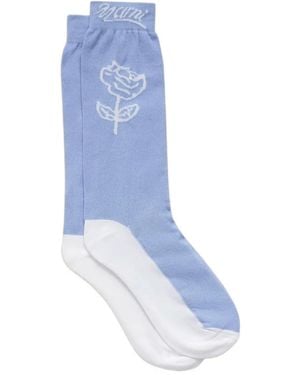 Marni Socken Mit Blumenstickerei - Blau