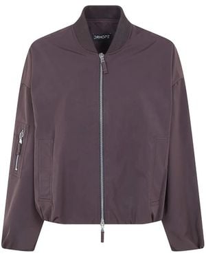 DR. HOPE Zip-Up Bomber Jacket - Purple