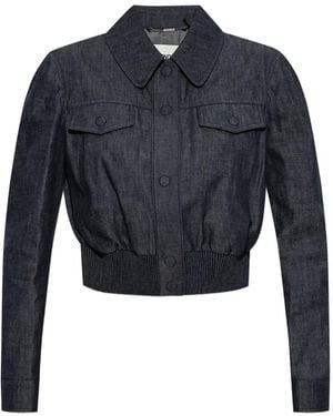Fendi Geknöpfte Jacke Mit Elastischem Bund - Blau