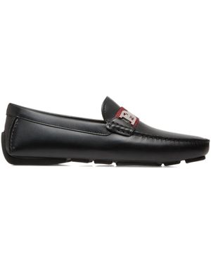 Bally Logo-Plaque Leather Loafers - Black