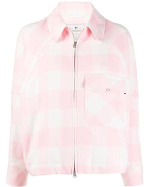 Woolrich Check Print Boxy Jacket - Pink