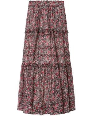 Isabel Marant Volomia ラッフル マキシスカート - パープル