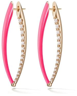 Melissa Kaye 18Kt Geelgouden Oorringen - Roze