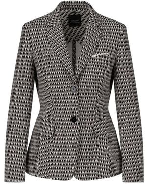 Marc Cain Sprinkles-Print Single-Breasted Blazer - Black