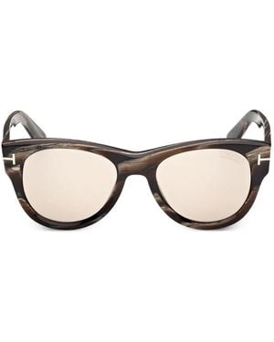 Tom Ford Round-Frame Sunglasses - Natural