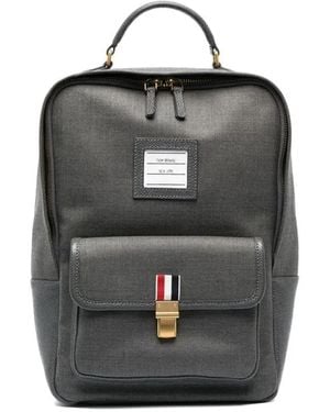 Thom Browne Sac À Dos School En Serge - Noir