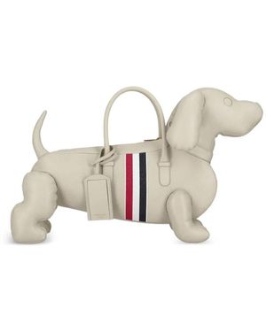 Thom Browne Hector Rwb Stripe Tote Bag - White